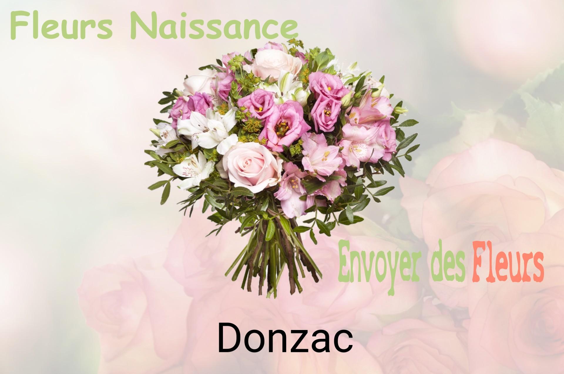 Bouquet de fleurs de naissance livré à Donzac